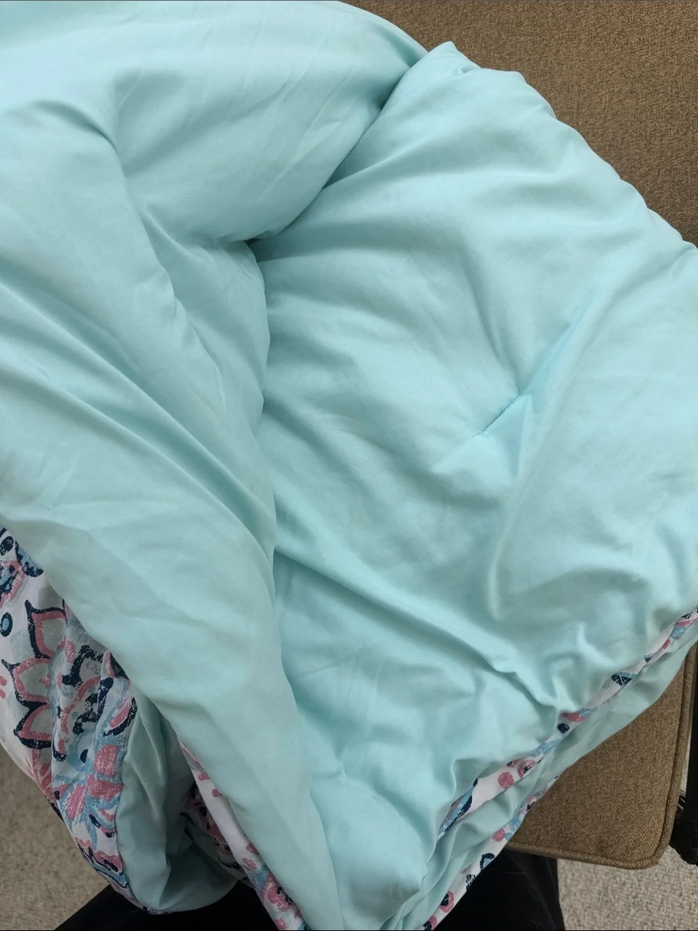 Ella Paisley Pink & Blue Comforter- TWIN